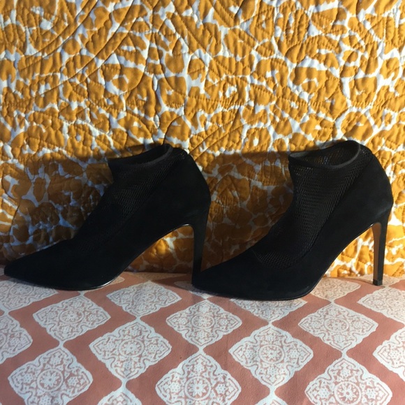 Leith netted stiletto black suede heels sz 6.5 - Picture 7 of 10